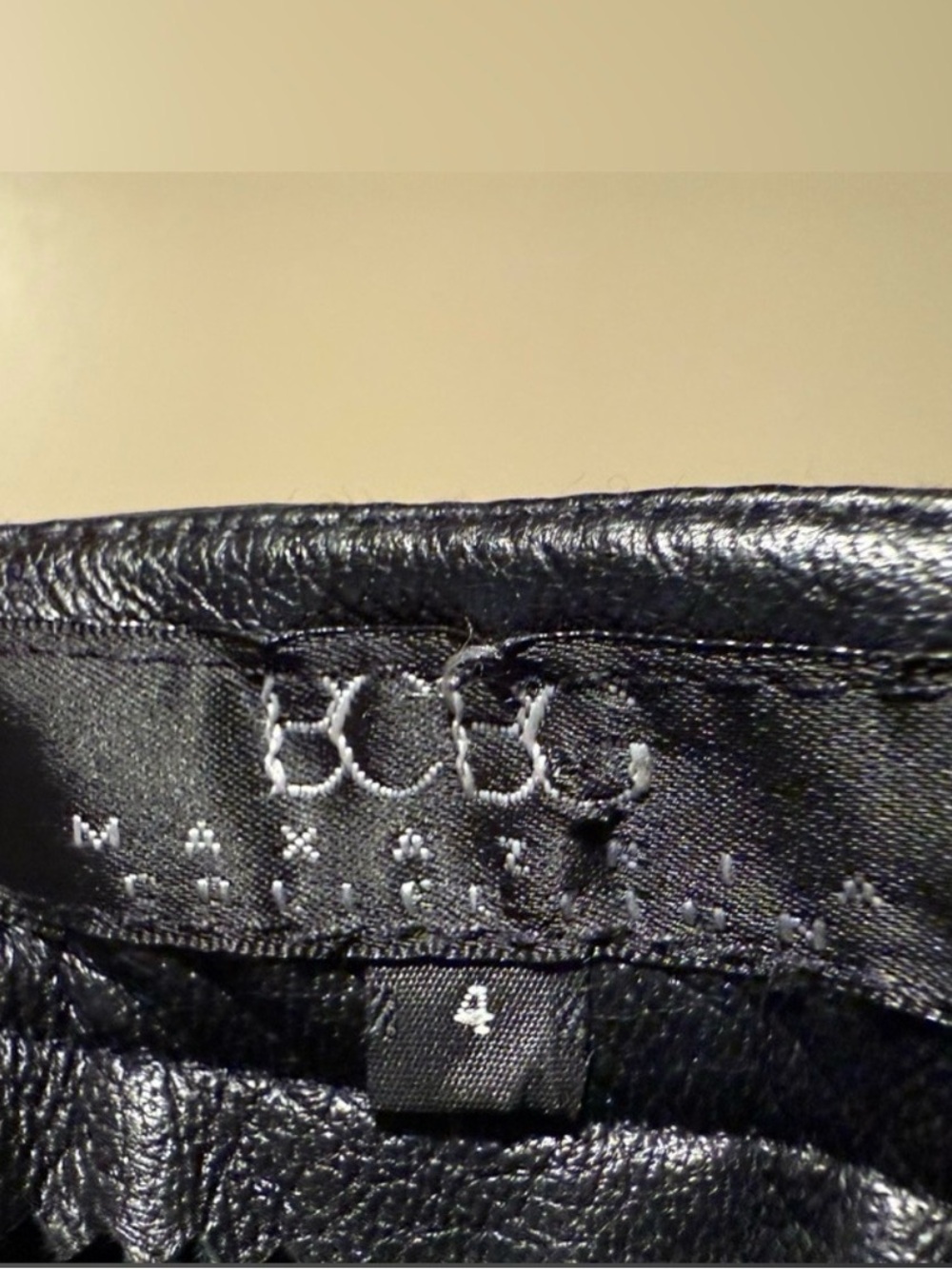 BCBGMaxAzria Black Leather Skirt - Picture 4 of 5